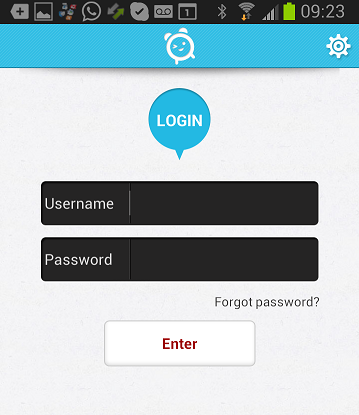 login page